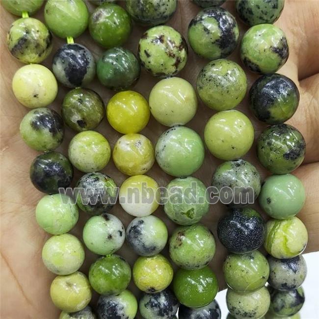 New Australian Chrysoprase Beads Dye Smooth Round