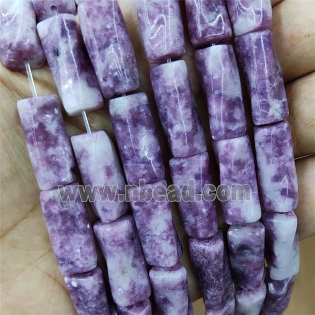 Purple Lepidolite Beads Twist Tube