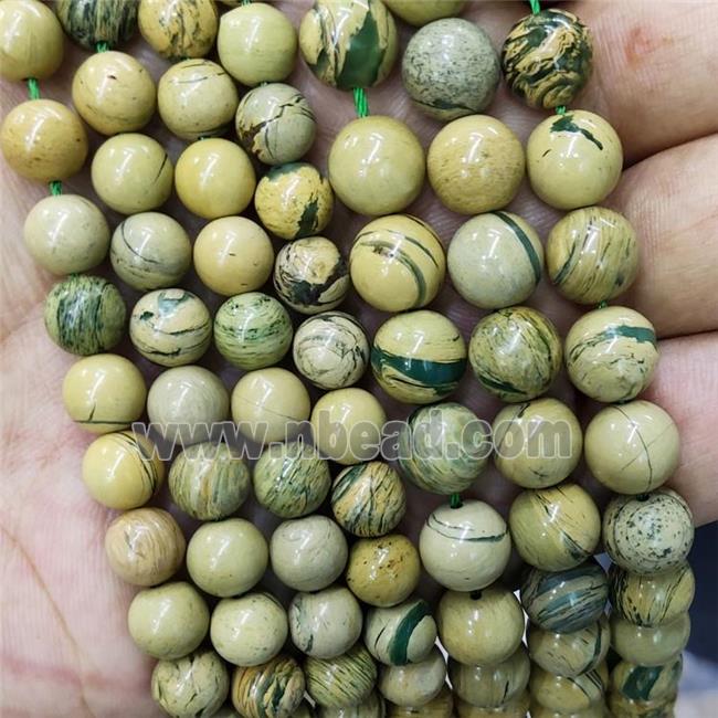 Green Verdite Beads Smooth Round