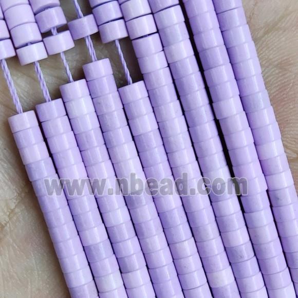 Lavender Oxidative Agate Heishi Beads