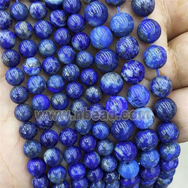 Natural Lapis Lazuli Beads Blue Smooth Round