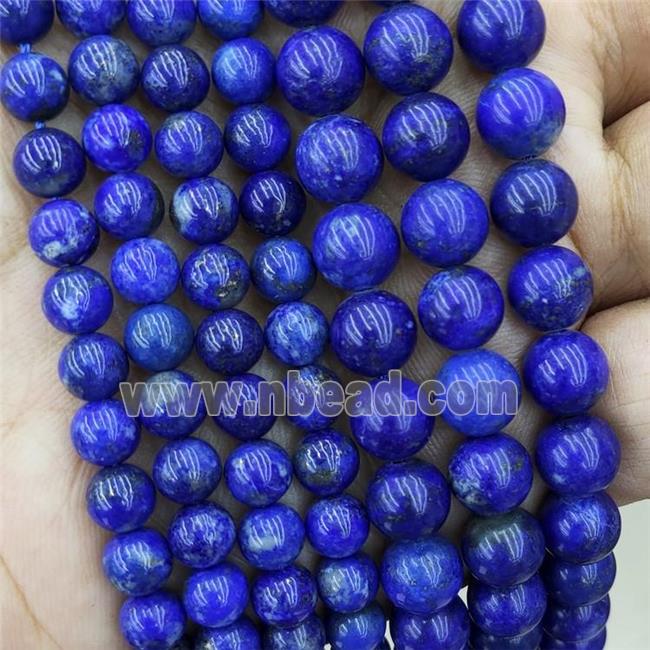 Natural Blue Lapis Lazuli Beads AA-Grade Smooth Round