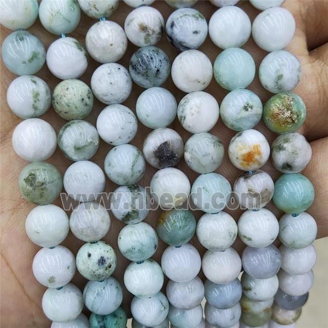 Natural Burmese Chrysoprase Beads B-Grade Smooth Round