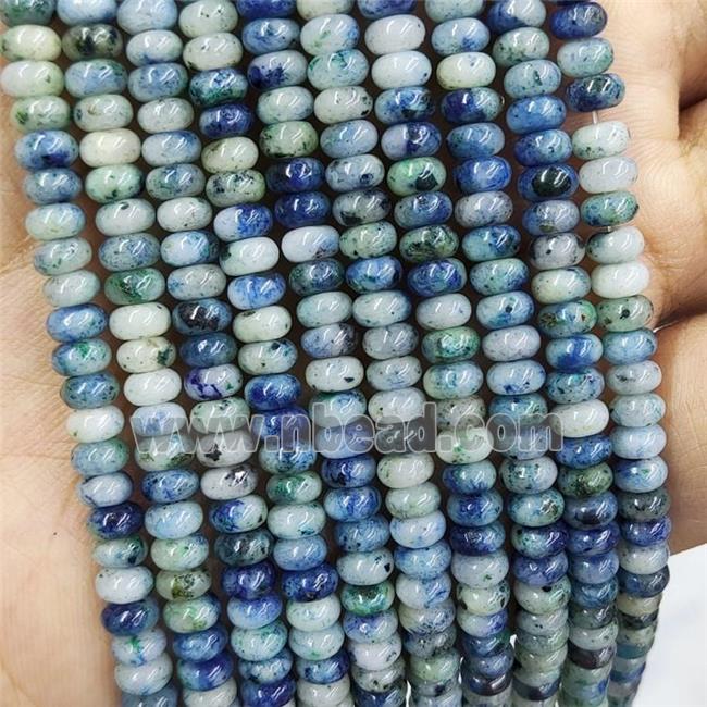 Chrysocolla Beads Blue Dye Smooth Rondelle