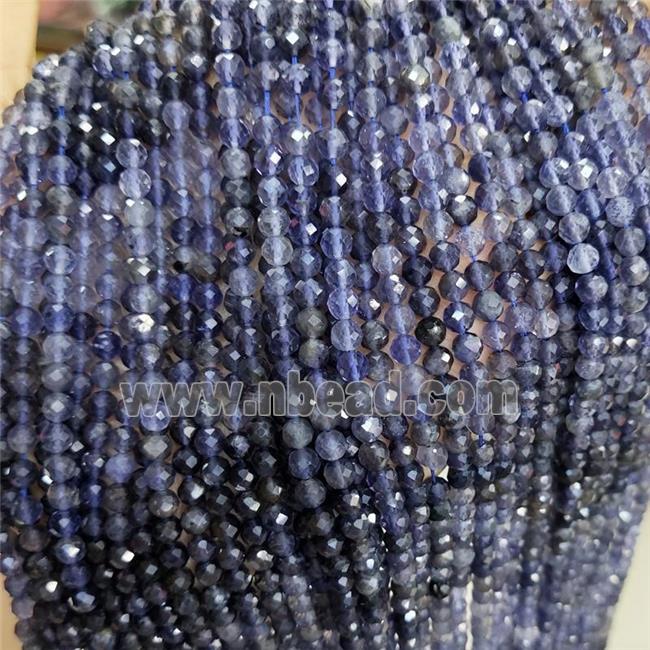 Natural Iolite Beads Faceted Round
