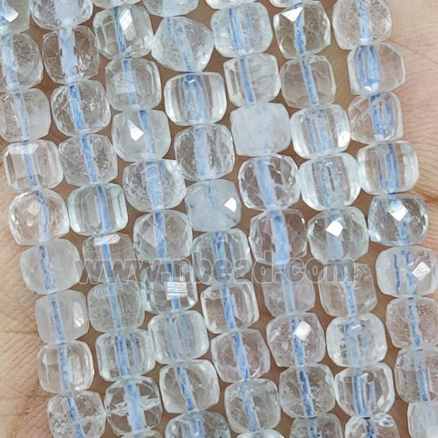 Natural Topaz Beads Faceted Cube