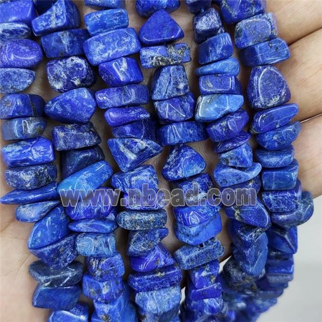 Natural Lapis Lazuli Chips Beads Freeform Blue