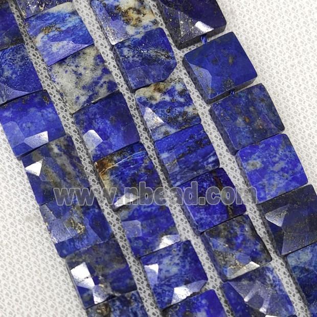 Natural Blue Lapis Lazuli Beads Faceted Square