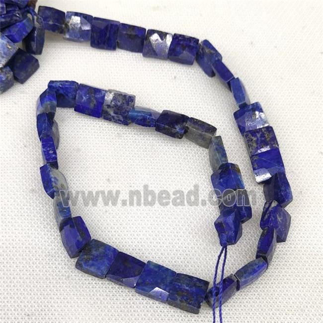 Natural Blue Lapis Lazuli Beads Faceted Square