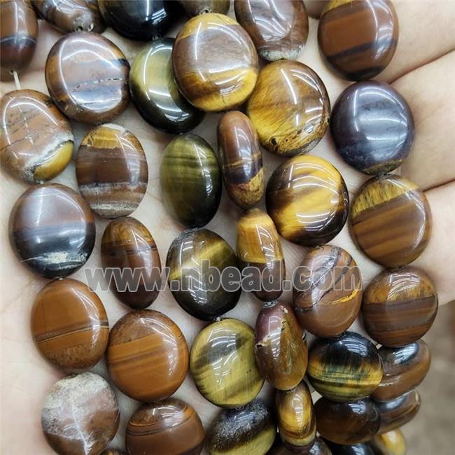 Natural Tiger Eye Stone Oval Beads