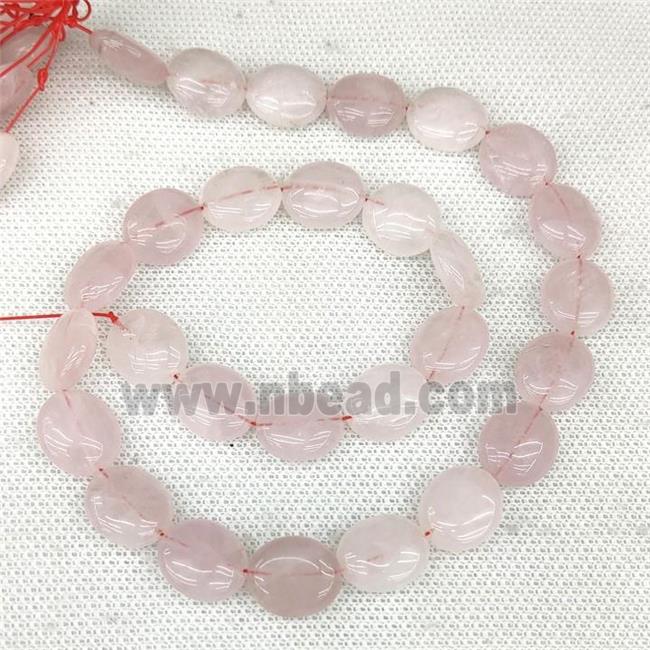 Natural Pink Rose Quartz Oval Beads