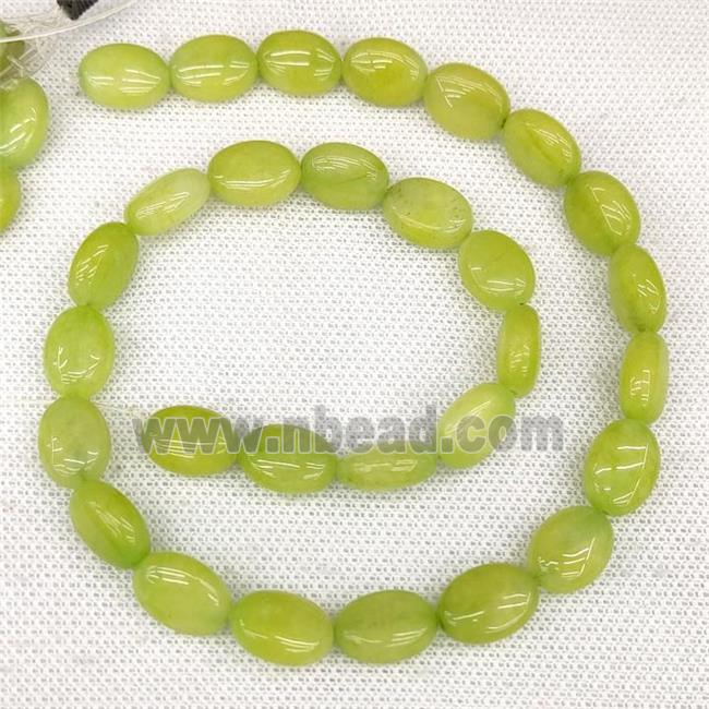 Lemon Jade Oval Beads Olive
