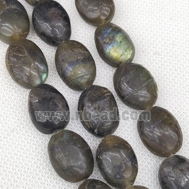 Natural Labradorite Oval Beads