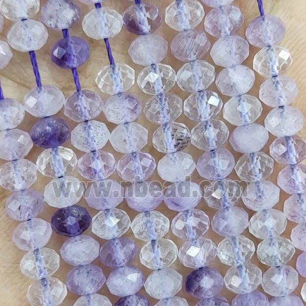 Natural Amethyst Beads Lt.purple Faceted Rondelle