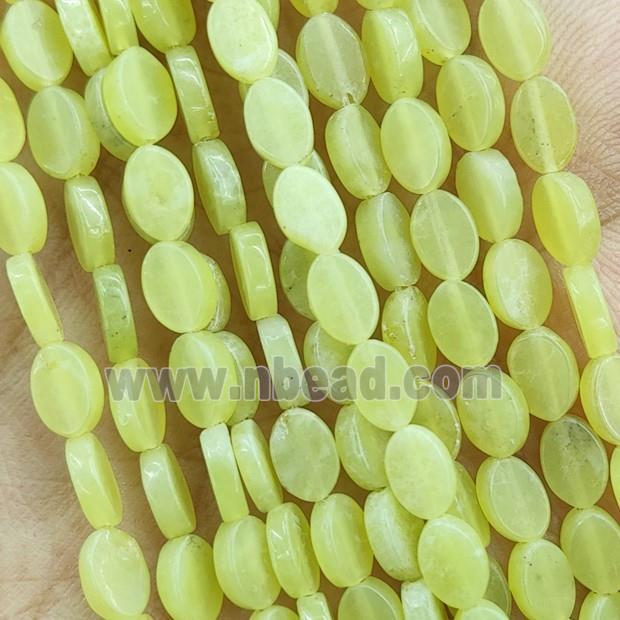 Lemon Jade Oval Beads Olive