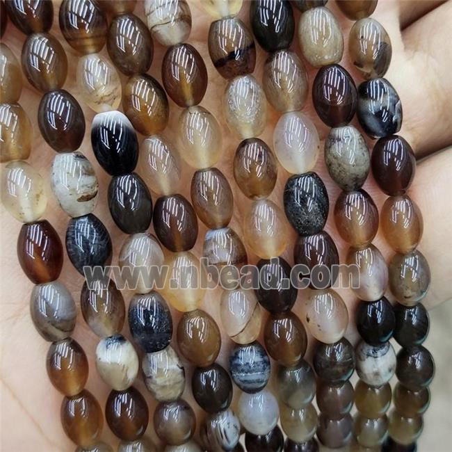 Coffee Agate Rice Beads