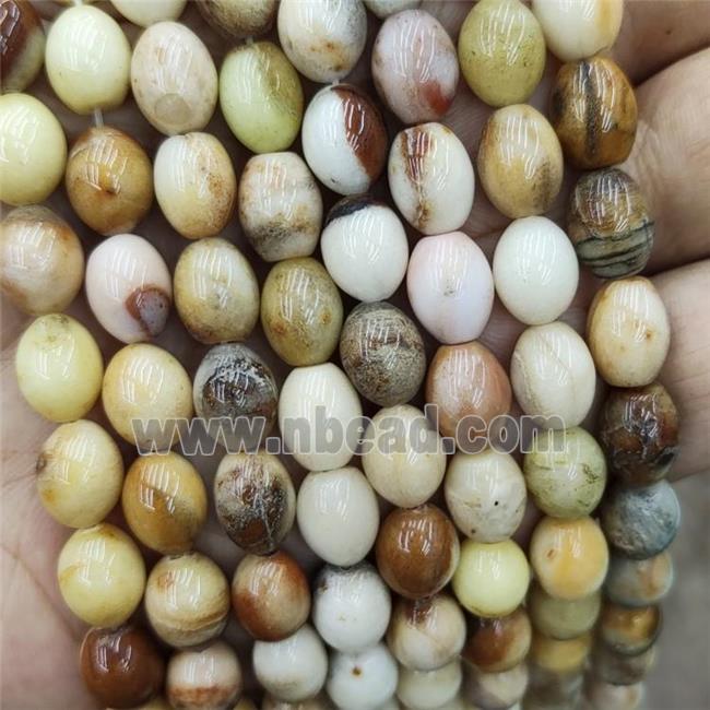 Natural Honey Jade Barrel Beads