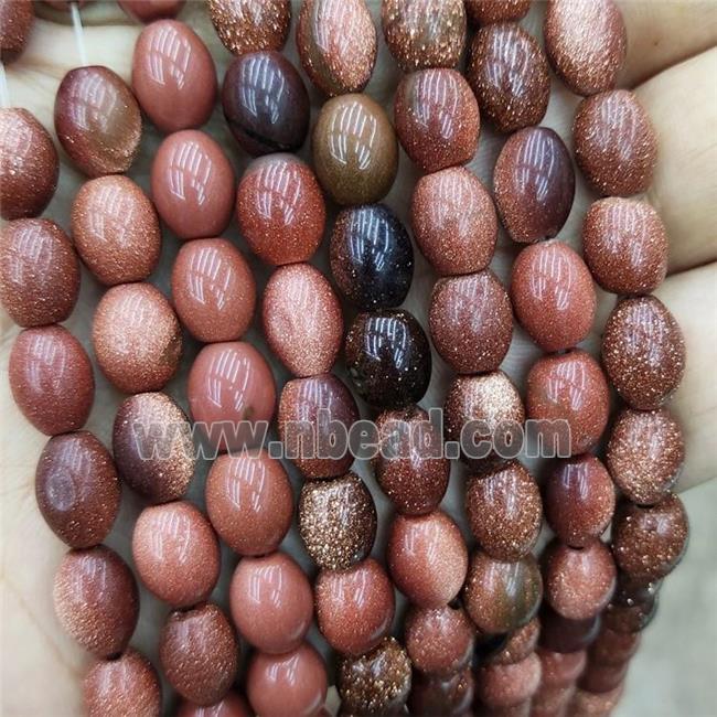 Golden Sandstone Rice Beads Barrel