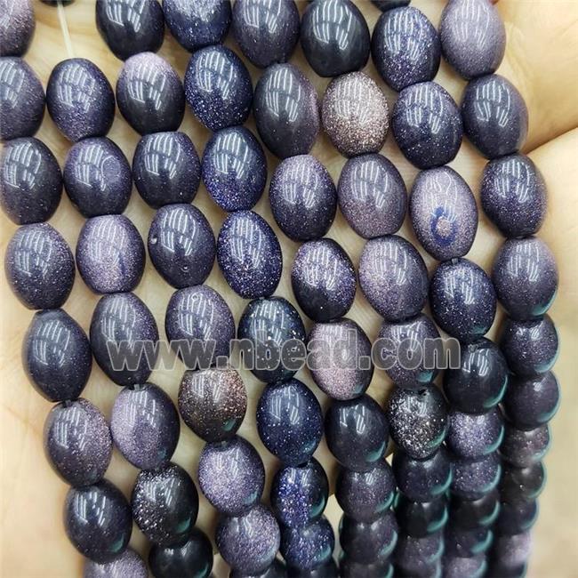Purple Sandstone Rice Beads
