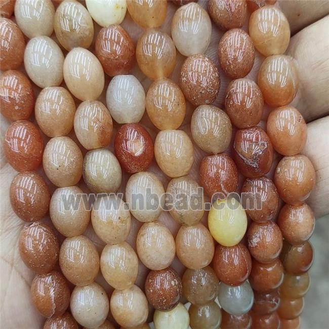 Red Aventurine Rice Beads Barrel