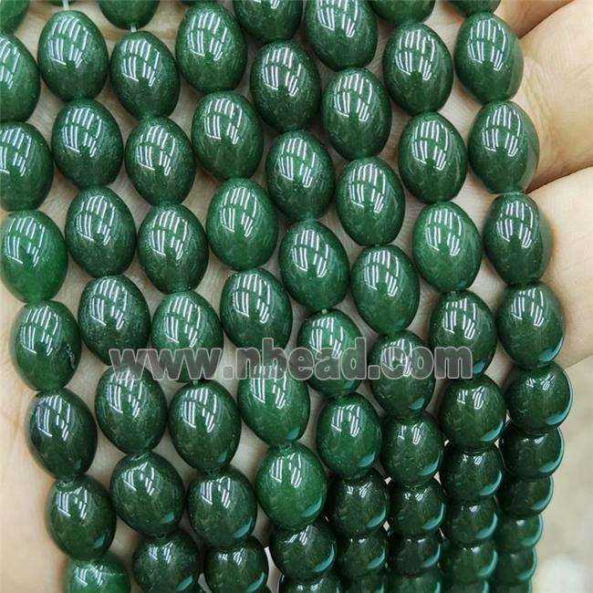 Chinese Taiwan Jadeite Rice Beads Green Dye