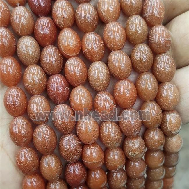 Red Aventurine Rice Beads Barrel