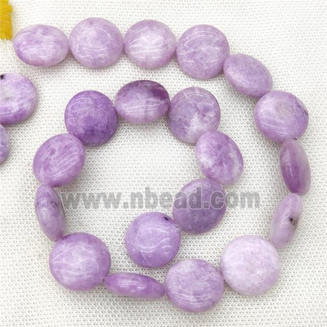 Natural Lepidolite Beads Purple Square