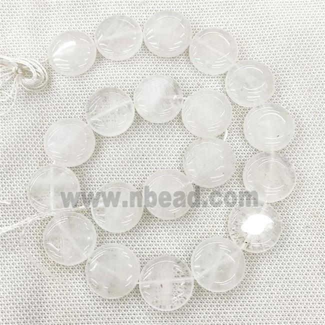 Natural Clear Quartz Circle Beads
