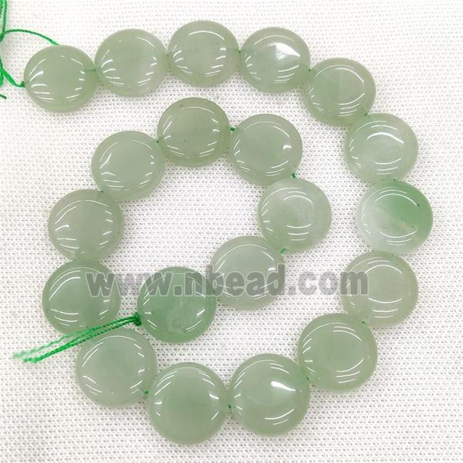 Natural Green Aventurine Circle Beads