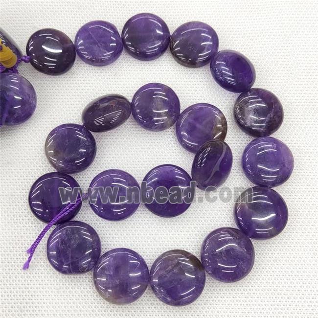 Natural Amethyst Beads Purple Circle