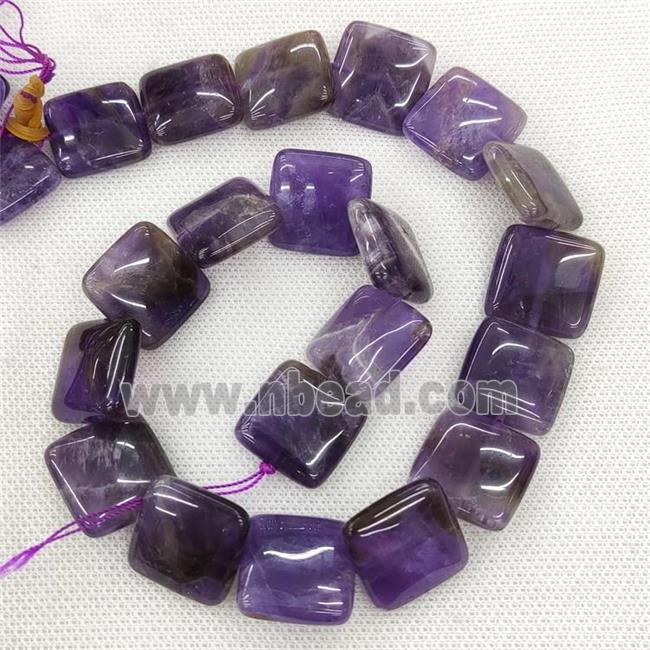 Natural Amethyst Beads Purple Square