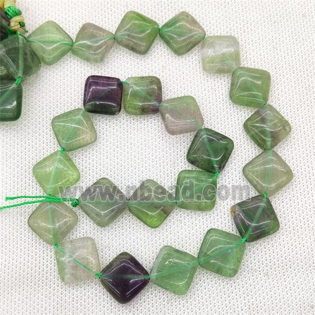 Natural Fluorite Beads Green Square