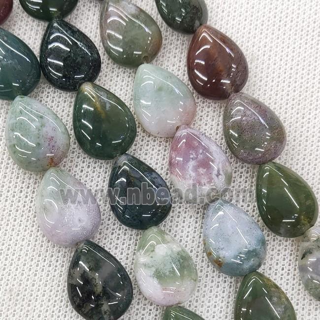 Natural Indian Agate Teardrop Beads Multicolor