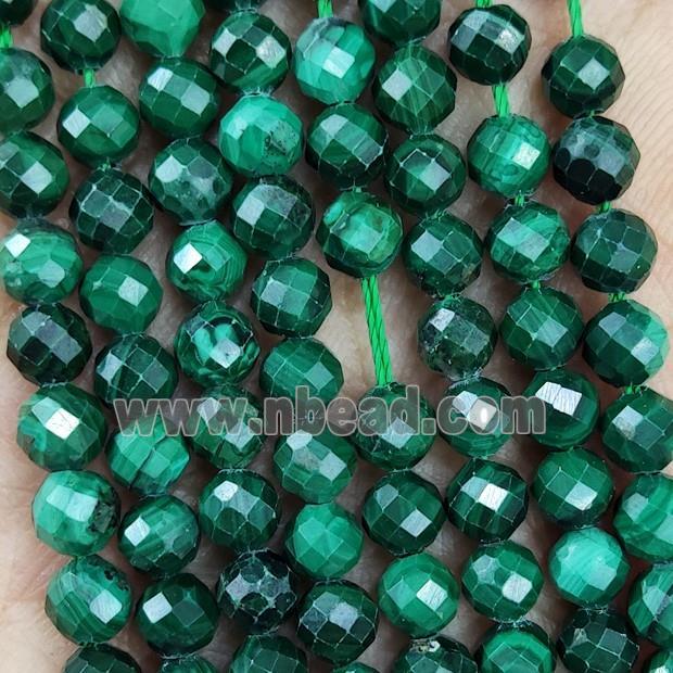 Natural Green Malachite Beads Faceted Round