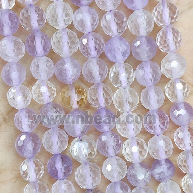 Natural Ametrine Beads Faceted Round