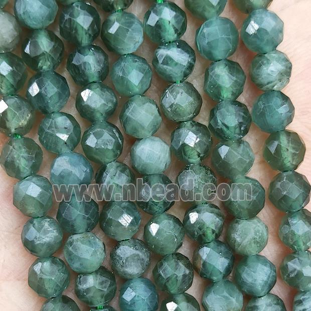 Natural Green Apatite Beads Faceted Round