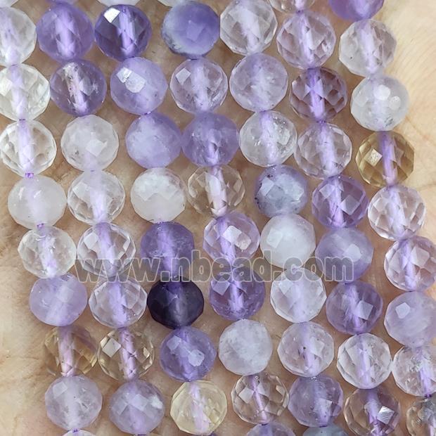 Ametrine Beads Purple Faceted Round
