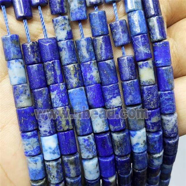 Natural Blue Lapis Lazuli Tube Beads