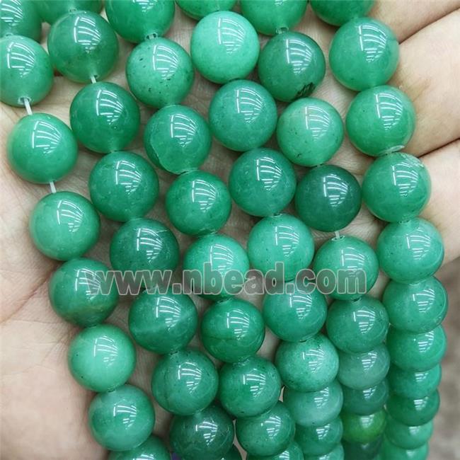 Natural Green Aventurine Beads Smooth Round