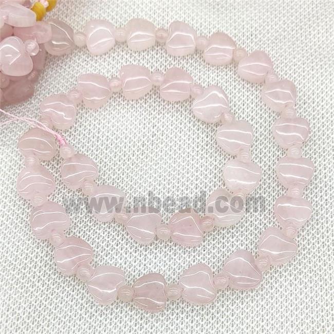 Natural Pink Rose Quartz Apple Beads