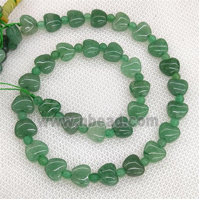 Natural Green Aventurine Apple Beads