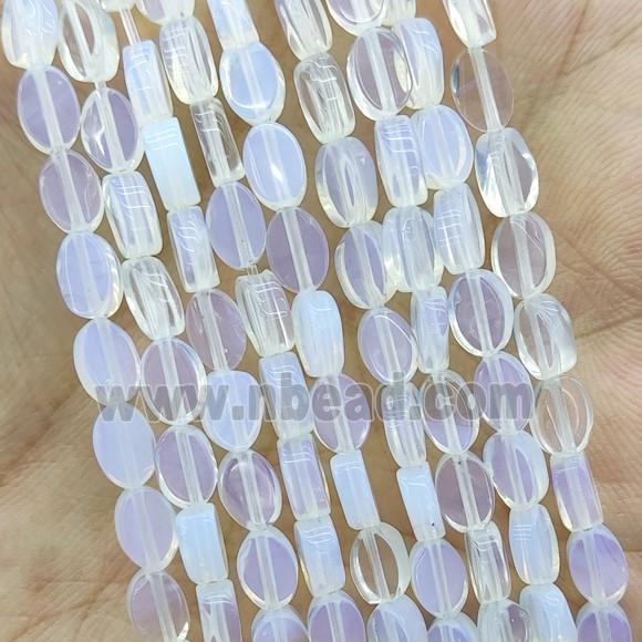 White Opalite Oval Beads