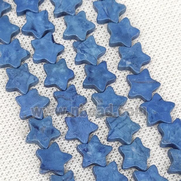 Howlite Turquoise Star Beads Blue Dye