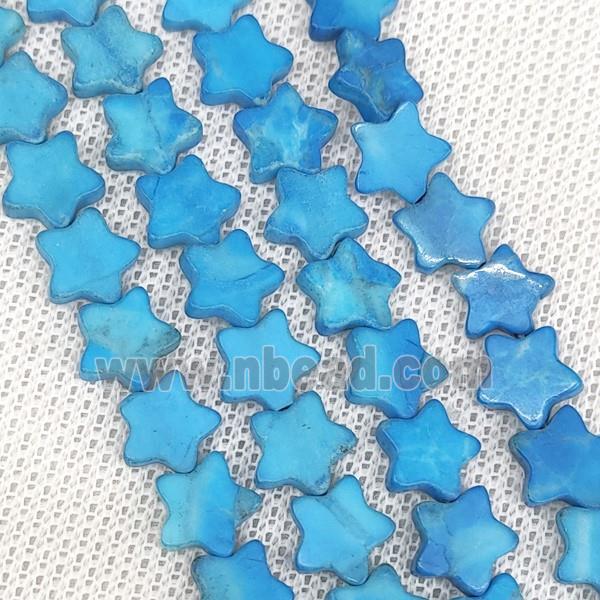 Blue Howlite Turquoise Star Beads Dye