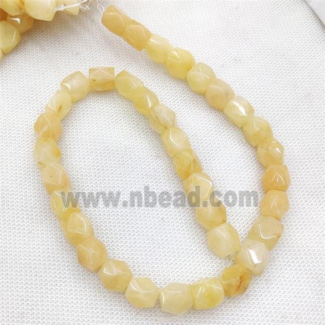 Natural Yellow Aventurine Beads Freeform Faceted
