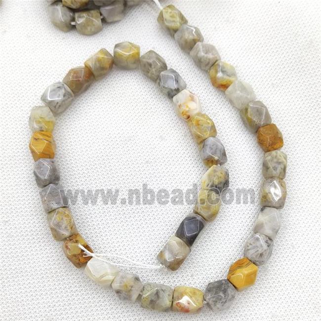 Natural Crazy Lace Agate Beads Freeform Faceted