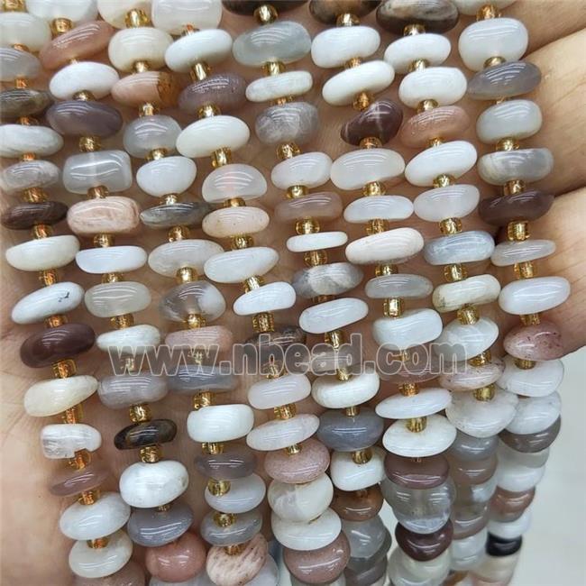 Natural Moonstone Spacer Beads Mixed Color Freeform