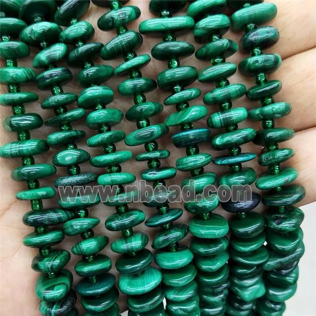 Natural Green Malachite Spacer Beads Freeform Chips
