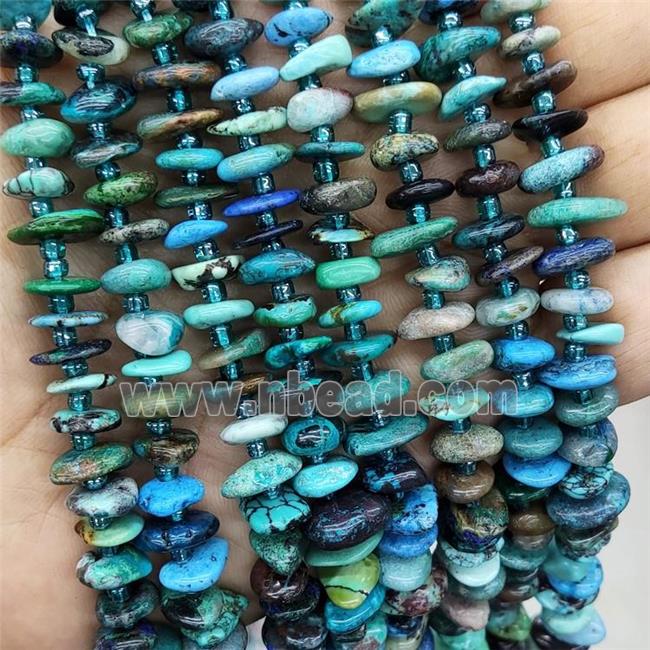 Natural Chinese Turquoise Spacer Beads Green Blue Freeform Chips