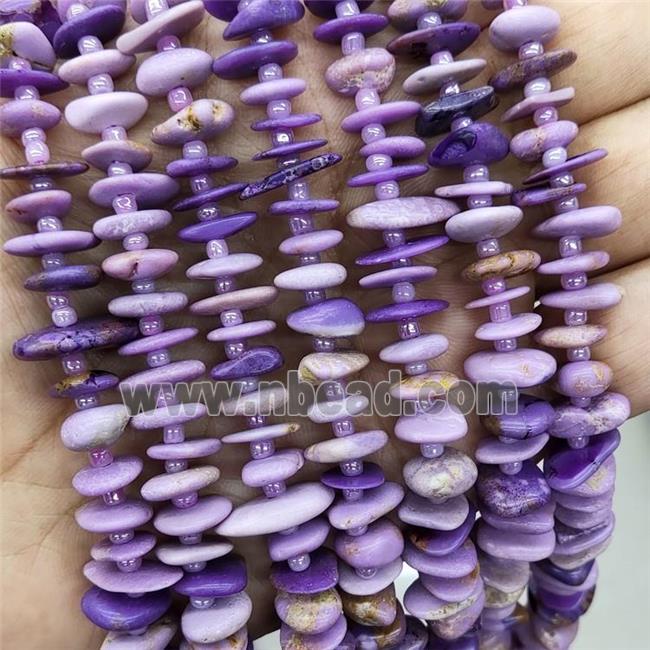 Natural Purple Phosphosiderite Spacer Beads Freeform Chips